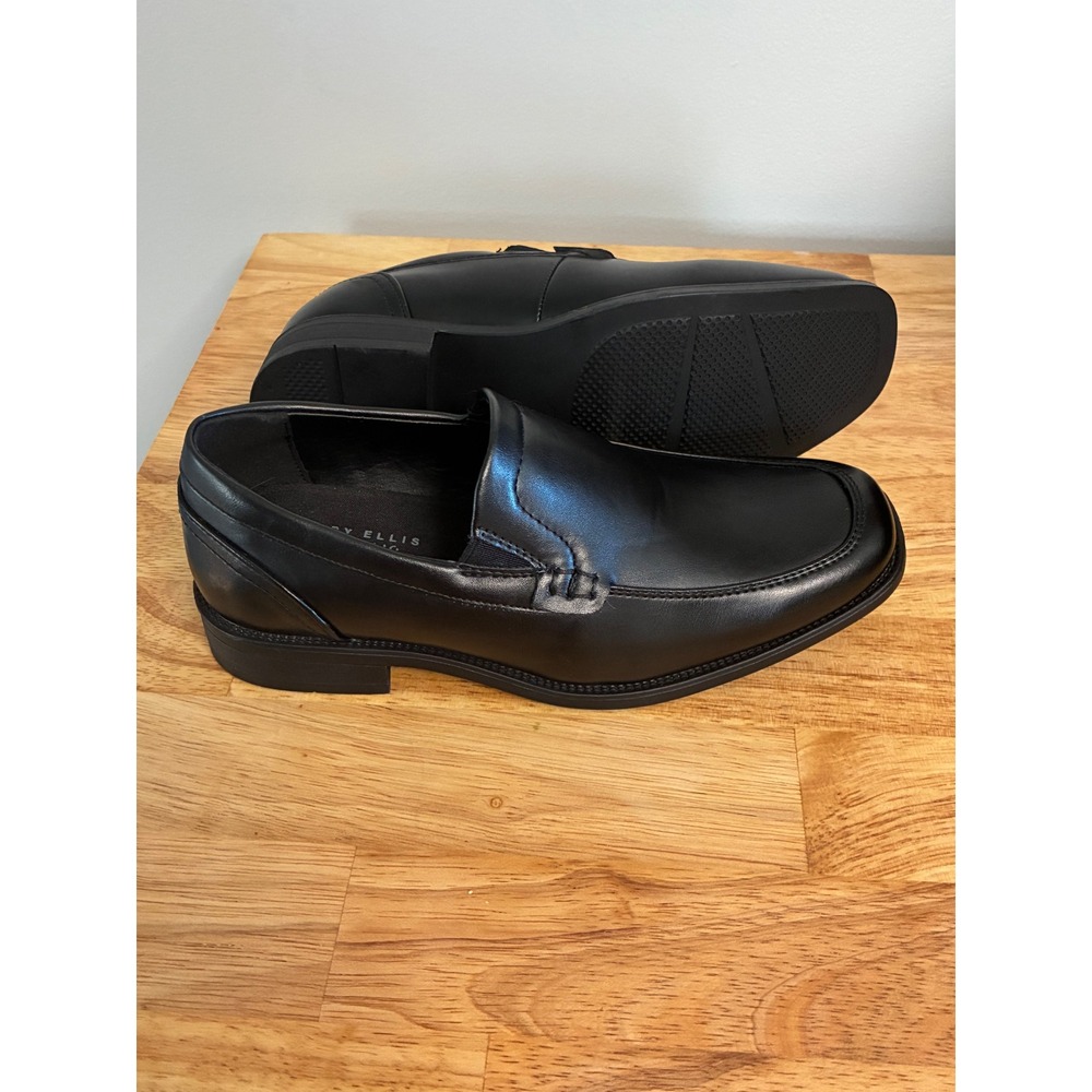 Perry Ellis Portfolio Sammy‎ Slip On Dress Shoes Kids Black Square Toe Size 1 - Picture 4 of 11